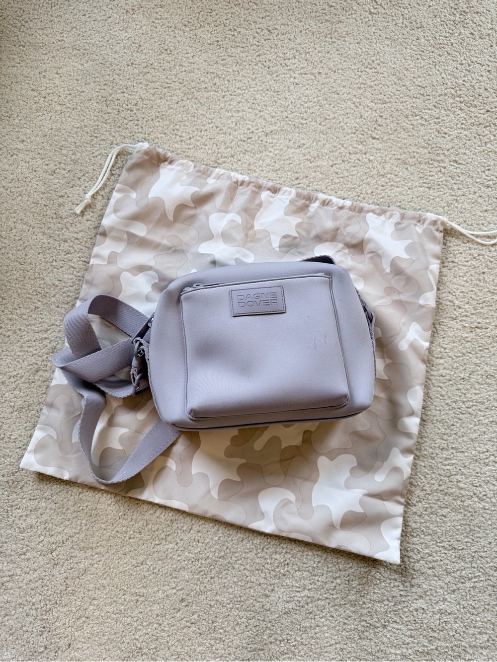 Dagne Dover Micah Neoprene Crossbody Bag in Lavender